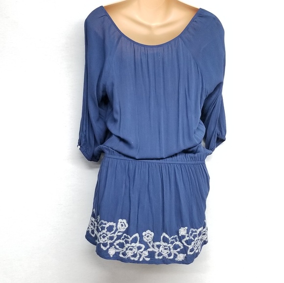 Abercrombie & Fitch Blue Embroidered Tunic - P2 - Picture 5 of 7